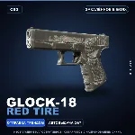 Glock-18 | Red Tire | Закалённое в боях · Скин Counter-Strike 2