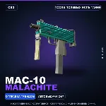 MAC-10 | Malachite | После полевых испытаний · Скин Counter-Strike 2