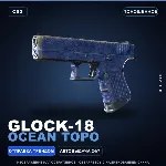 Glock-18 | Ocean Topo | Поношенное · Скин Counter-Strike 2