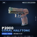 P2000 | Coral Halftone | Немного поношенное · Скин Counter-Strike 2