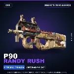 P90 | Randy Rush | Немного поношенное · Скин Counter-Strike 2