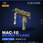 StatTrak™ MAC-10 | Monkeyflage | Закалённое в боях · Скин Counter-Strike 2
