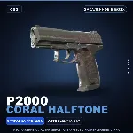 P2000 | Coral Halftone | Закалённое в боях · Скин Counter-Strike 2