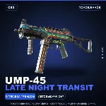 UMP-45 | Late Night Transit | Поношенное · Скин Counter-Strike 2