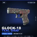 Glock-18 | Teal Graf | Поношенное · Скин Counter-Strike 2