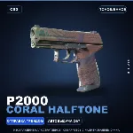 P2000 | Coral Halftone | Поношенное · Скин Counter-Strike 2