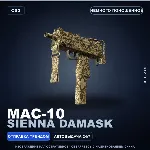 MAC-10 | Sienna Damask | Немного поношенное · Скин Counter-Strike 2