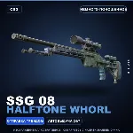 SSG 08 | Halftone Whorl | Немного поношенное · Скин Counter-Strike 2