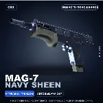 MAG-7 | Navy Sheen | Немного поношенное · Скин Counter-Strike 2