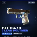 Glock-18 | Clear Polymer | Поношенное · Скин Counter-Strike 2