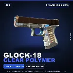 Glock-18 | Clear Polymer | Закалённое в боях · Скин Counter-Strike 2