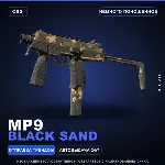 MP9 | Black Sand | Немного поношенное · Скин Counter-Strike 2
