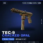 Tec-9 | Cracked Opal | После полевых испытаний · Скин Counter-Strike 2