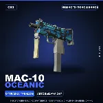 MAC-10 | Oceanic | Немного поношенное · Скин Counter-Strike 2