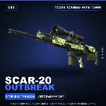 SCAR-20 | Outbreak | После полевых испытаний · Скин Counter-Strike 2