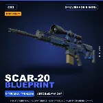 StatTrak™ SCAR-20 | Blueprint | Закалённое в боях · Скин Counter-Strike 2