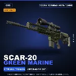StatTrak™ SCAR-20 | Green Marine | После полевых испытаний · Скин Counter-Strike 2