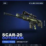 SCAR-20 | Outbreak | Закалённое в боях · Скин Counter-Strike 2
