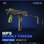 MP9 | Deadly Poison | Поношенное · Скин Counter-Strike 2