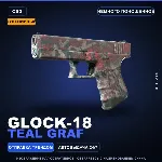 Сувенирный Glock-18 | Teal Graf | Немного поношенное · Скин Counter-Strike 2