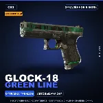 Сувенирный Glock-18 | Green Line | Закалённое в боях · Скин Counter-Strike 2