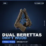 Dual Berettas | Drift Wood | Поношенное · Скин Counter-Strike 2