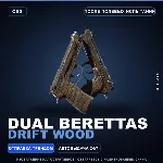 Dual Berettas | Drift Wood | После полевых испытаний · Скин Counter-Strike 2