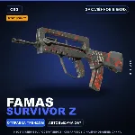 StatTrak™ FAMAS | Survivor Z | Закалённое в боях · Скин Counter-Strike 2