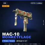 StatTrak™ MAC-10 | Monkeyflage | Прямо с завода · Скин Counter-Strike 2
