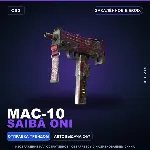 MAC-10 | Saibā Oni | Закалённое в боях · Скин Counter-Strike 2