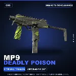 MP9 | Deadly Poison | Немного поношенное · Скин Counter-Strike 2