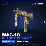 MAC-10 | Monkeyflage | Прямо с завода · Скин Counter-Strike 2
