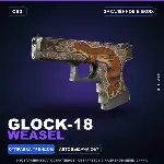 Glock-18 | Weasel | Закалённое в боях · Скин Counter-Strike 2