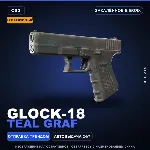 Сувенирный Glock-18 | Teal Graf | Закалённое в боях · Скин Counter-Strike 2