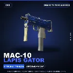 MAC-10 | Lapis Gator | Немного поношенное · Скин Counter-Strike 2