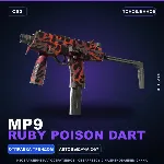 MP9 | Ruby Poison Dart | Поношенное · Скин Counter-Strike 2