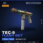 StatTrak™ Tec-9 | Flash Out | Немного поношенное · Скин Counter-Strike 2