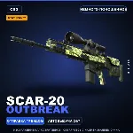 StatTrak™ SCAR-20 | Outbreak | Немного поношенное · Скин Counter-Strike 2