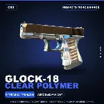 Glock-18 | Clear Polymer | Немного поношенное · Скин Counter-Strike 2