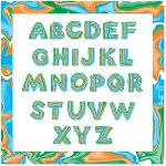 Векторный декоративный шрифт, буквы из пластилина