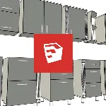 Динамические компоненты кухонных секций для SketchUp