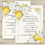 Приглашение Свадьба №55  "Yellow flowers"