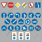 Дорожные знаки Украины – Предписывающие, вектор - irongamers.ru