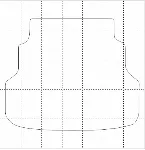 Toyota Avensis (03-09) (Combi) багажник. Лекало коврика