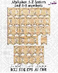 Алфавит Флаги буквы a-z, цифры 0-9 для лазерной резки