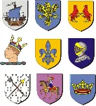 Векторный клипарт. Средневековые гербы (400 клипартов)