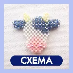 Схема для бисера: Корова 🐮 