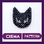 Схема для бисера: Кот 😺 RU|EN + подарок схема "лапка"