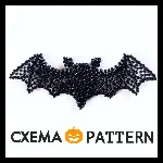 Схема для бисера: Летучая мышь 🦇 RU|EN