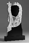 3D модель памятника для ЧПУ фрезеровки - Сердце и розы